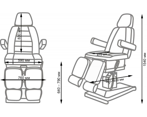 Педикюрное кресло СИРИУС-07, гидравлика