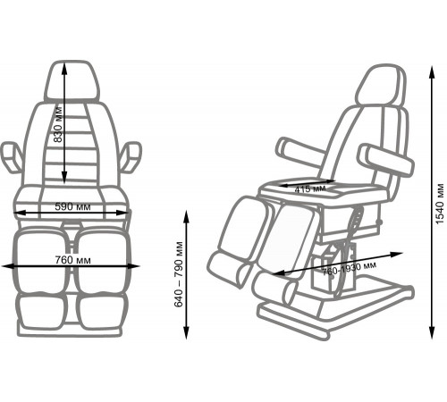 Педикюрное кресло СИРИУС-07, гидравлика