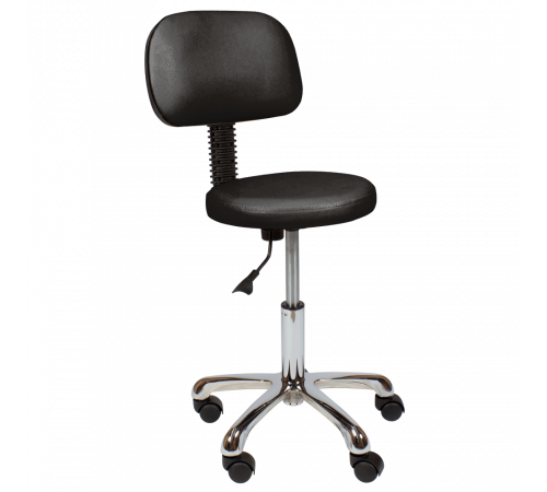 Стул мастера АСТЕК низкий со спинкой хром