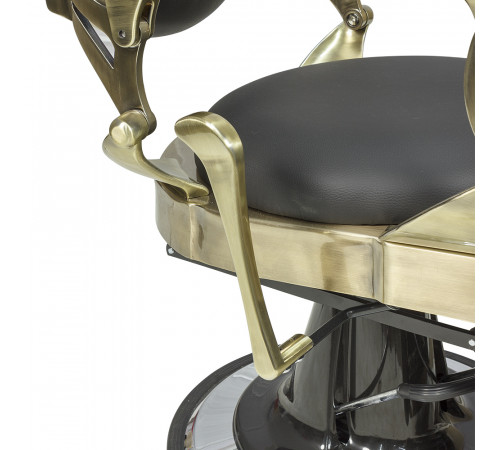 Кресло мужское барбер Ричард полированный каркас медного цвета