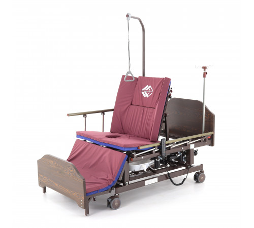 Кровать электрическая DB-11А (МЕ-5228Н-12) ЛДСП Венге с боковым переворачиванием, туалетным устройством и функцией «кардиокресло»