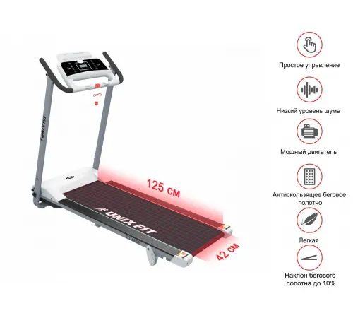 Беговая дорожка UNIXFIT ST-560E White
