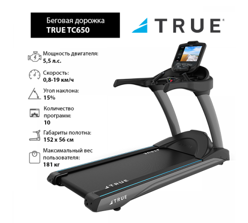Беговая дорожка TRUE TC650 c консолью Envision9