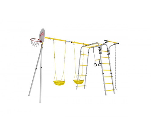Детский спортивный комплекс для дачи ROMANA Акробат - 2 (желтый/серый)