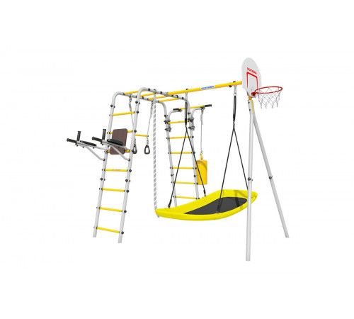 Детский спортивный комплекс для дачи ROMANA Fitness (Фитнес, желтый/серый)