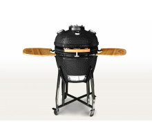 Керамический гриль-барбекю с окошком 22 дюйма (черный) (57см)