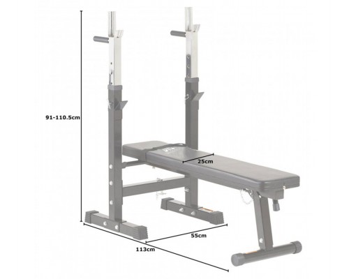 Скамья со стойками под штангу DFC складная DBCH2B
