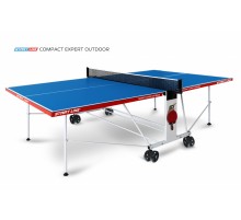 Всепогодный складной теннисный стол Compact Expert Outdoor 6 blue для улицы и помещений