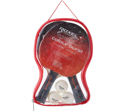 Набор для настольного тенниса Hobby Colour Burst, 2 ракетки, 3 мяча