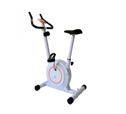 Велотренажер DFC B504BWO магнитный (белый корпус, оранжевая полоса)