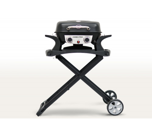 Комплект: Портативный газовый гриль 2 горелки и Подставка складная для газового гриля HOBO PRO