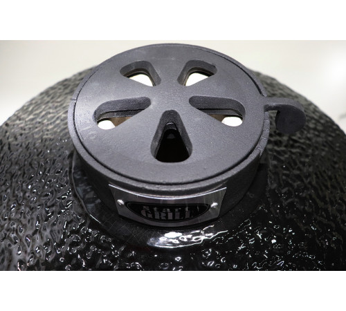 Керамический гриль-барбекю 22 дюйма (черный) (56 см)