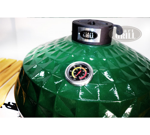 Керамический гриль-барбекю 24 дюйма (зеленый) (61 см)